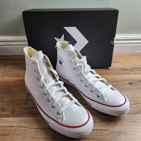 Converse Other - ❗️NWT❗️Converse Chuck Taylor All Star Leather White High Top Shoe Size 11